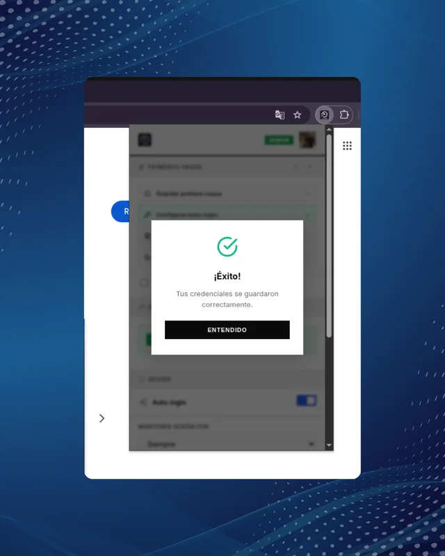 Confirmación de configuración completa de TurboLex