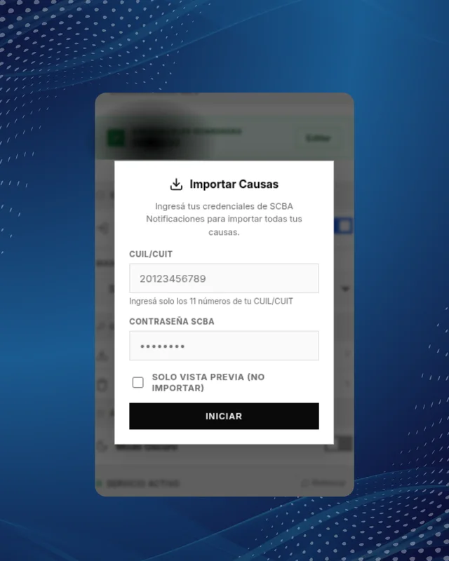 Importación de expedientes desde SCBA-Notificaciones