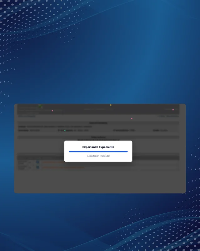 Proceso de generación del PDF del expediente